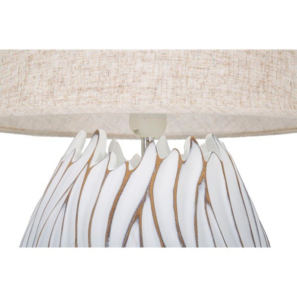 Bež stolna lampa s tekstilnim sjenilom (visina 48 cm) Honduras – Mauro Ferretti-image-1