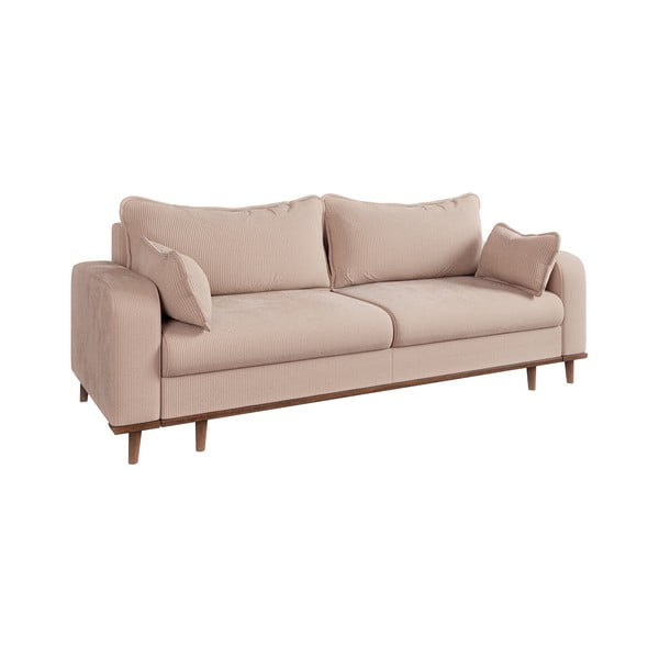 Bež sofa od samta 220 cm Beata – Ropez-image-2