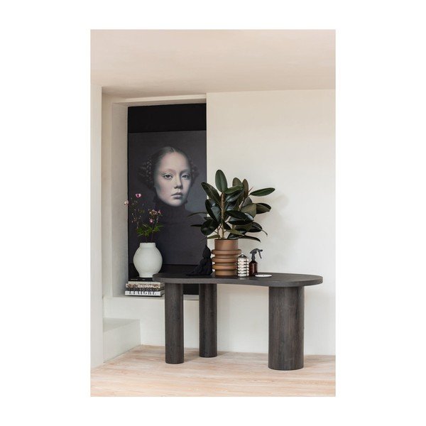 Tamno smeđi pomoćni stol u dekoru bora 70x150 cm Maan – WOOOD-image-2