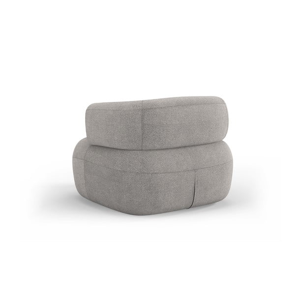 Svijetlo siva fotelja od bouclé tkanine Jenny – Micadoni Home-image-3