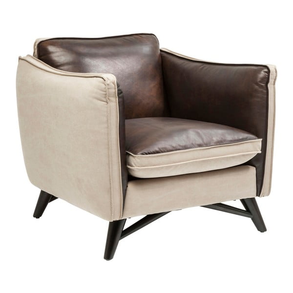 Fotelja s kožnim detaljima Kare Design Sessel Fashionista