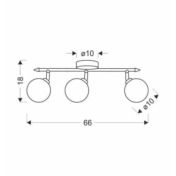 Stropna svjetiljka u brončanoj boji sa staklenim sjenilom ø 10 cm Rodia – Candellux Lighting-image-2