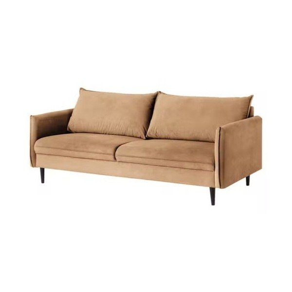 Smeđa baršunasta sofa 203 cm Juli – Ropez