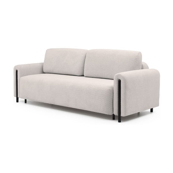 Bež sklopiva/s prostorom za odlaganje sofa od bouclé tkanine 244 cm Arcadova – ELTAP-image-2