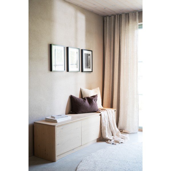 Komoda u dekoru hrasta u svijetloj prirodnoj boji 180x50x40 cm Melstone – Rowico-image-1