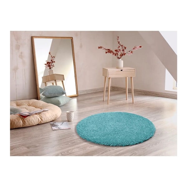 Svijetlo plavi tepih Universal Aqua Liso, Ø 100 cm-image-2