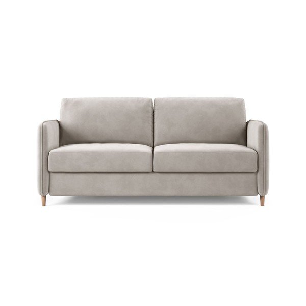 Bež baršunasti sofa za spavanje 184 cm – Micadoni 