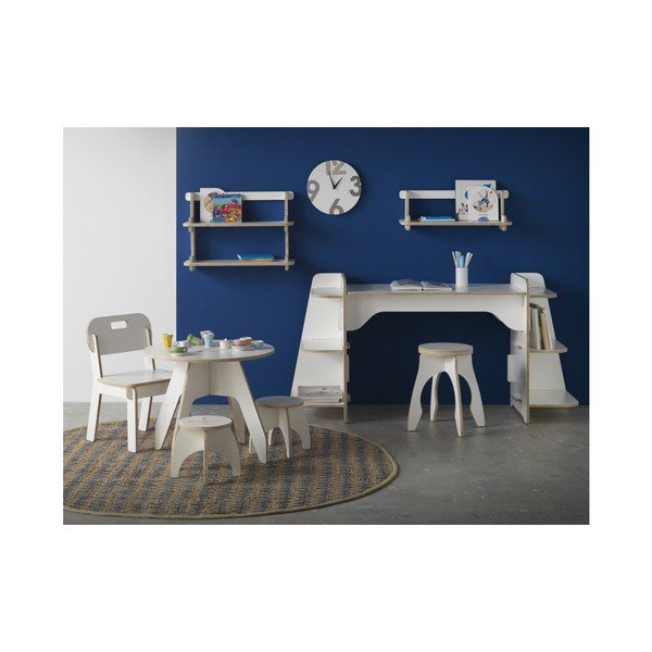 Bijela polica za dječju sobu od šperploče Geese Piper-image-1