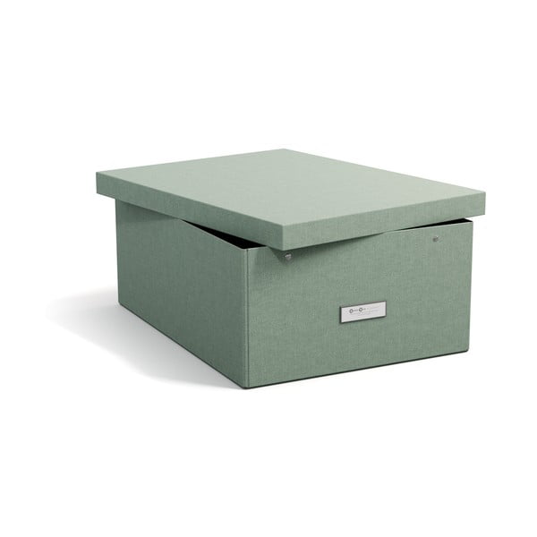 Kartonska kutija za pohranu plavozelena s poklopcem 34,5x45x18,5 cm Katrin Canvas Paper Laminate – Bigso