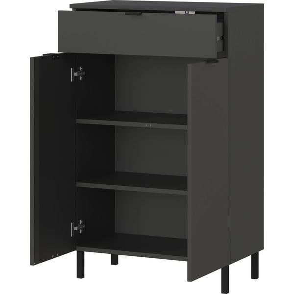 Antracitno sivi visok kupaonski ormarić 60x97 cm Arcena – Germania-image-3