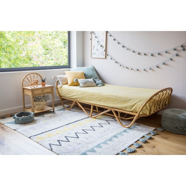 Krem periv/ručno rađen pamučan dječji tepih 120x160 cm Azteca Vintage Blue – Lorena Canals-image-4