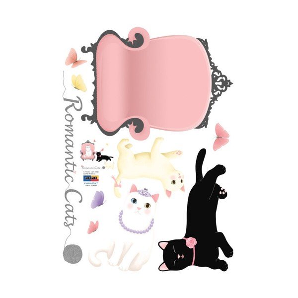 Set naljepnica Ambiance Romantic Cats-image-1