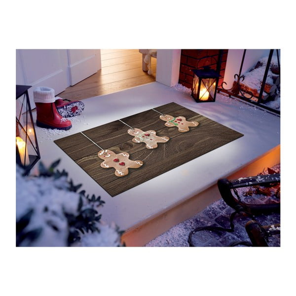 Vrlo izdržljiv tepih Webtappeti Natale Gingerbreads, 60 x 110 cm