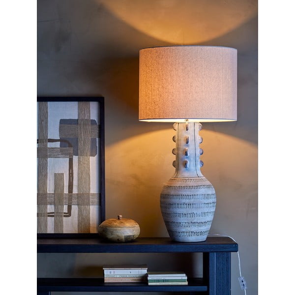 Svijetlo plava stolna lampa s tekstilnim sjenilom (visina 90 cm) Gadiela – Bloomingville-image-2