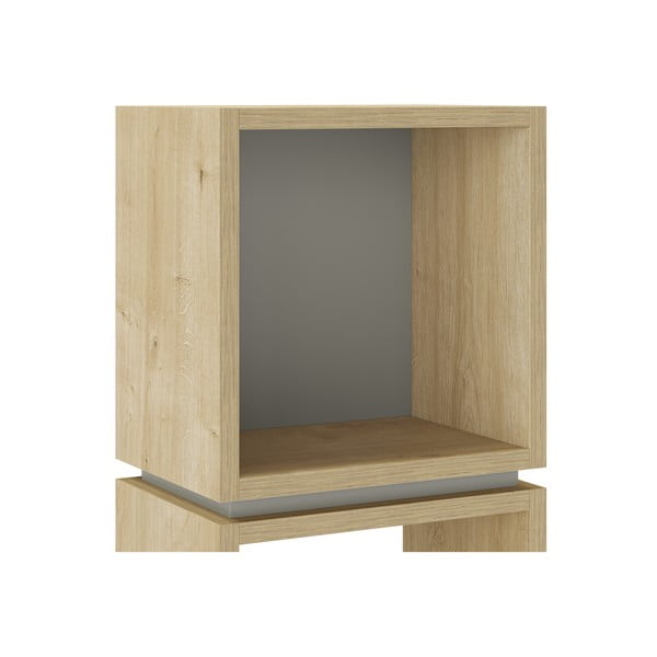 Zelena/u prirodnoj boji biblioteka u dekoru hrasta 32x133 cm Lofty – Marckeric-image-3