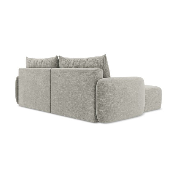 Svijetlo siva sklopiva/s prostorom za odlaganje kutna garnitura (s lijevim kutom) Kalena – Makamii-image-4