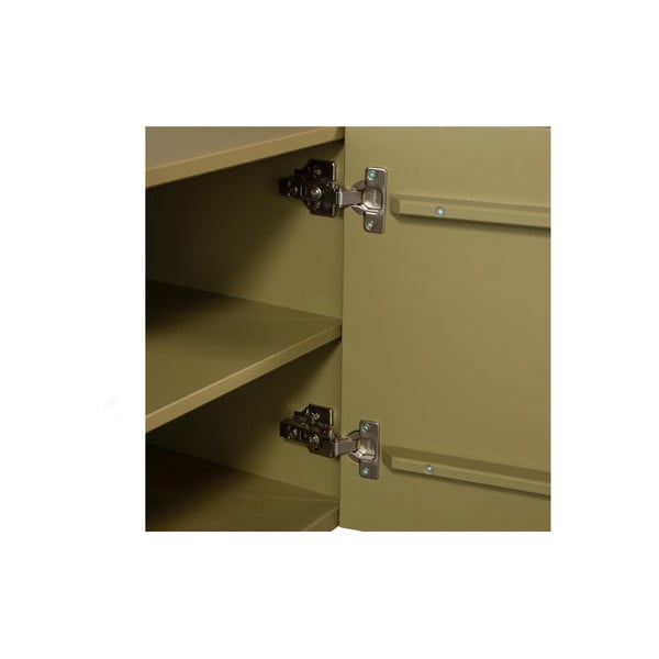 Kaki zelena TV komoda od masivnog bora 200x53x46 cm Basu – WOOOD-image-4