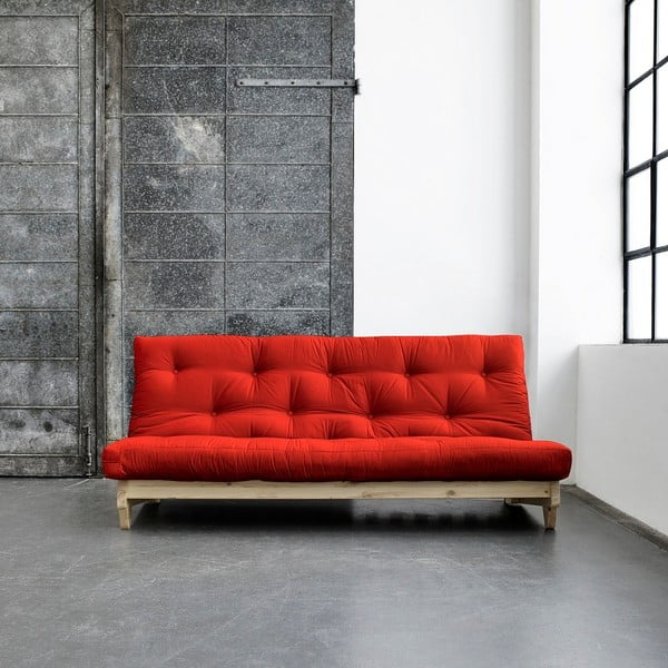 Sofa na razvlačenje Karup Fresh Natural / Red