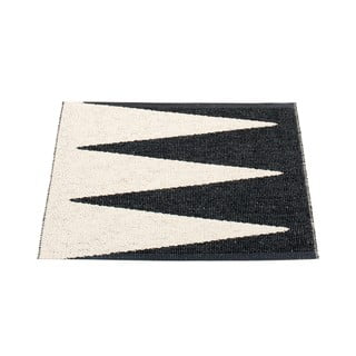 Crno-bijeli unutarnji i vanjski tepih 70x60 cm Vivi Black – Pappelina