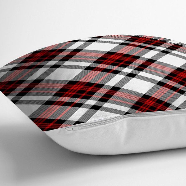 Crveno-siva ukrasna navlaka za jastuk Minimalist Cushion Covers Flannel, 35 x 55 cm-image-1