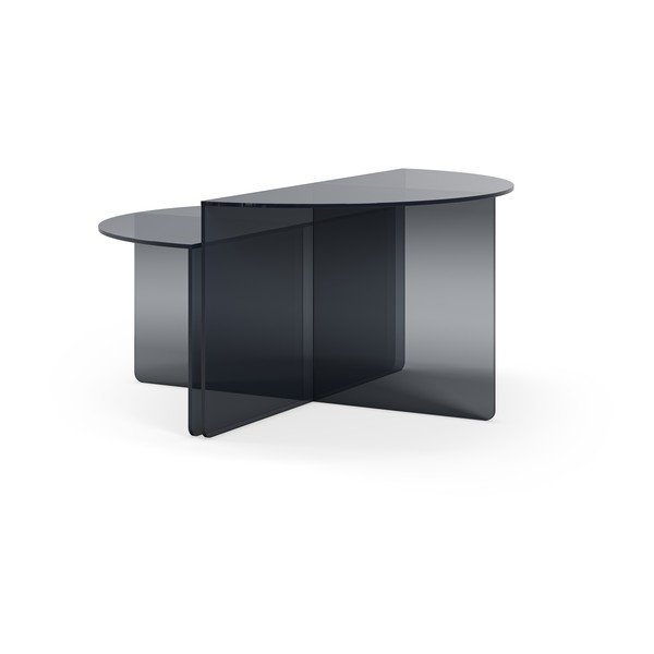 Sivi stakleni okrugli stolići za kavu u setu 2 kom ø 80 cm Velta – MOME-image-2