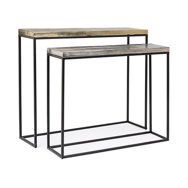 Metalni pomoćni stolovi u setu 2 kom 29x99 cm Amira – Bizzotto