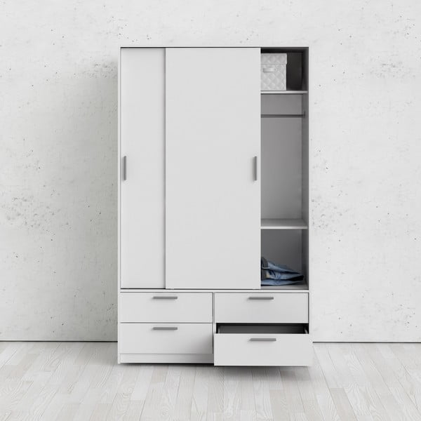 Bijeli ormar s kliznim vratima 121x200 cm Line – Tvilum-image-1