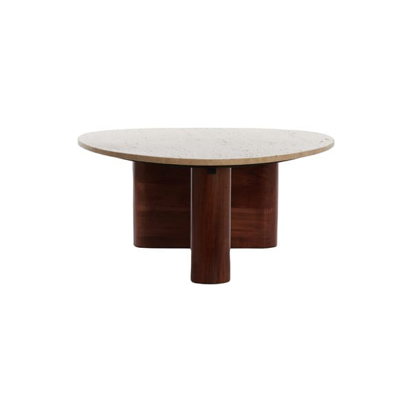 Smeđi stolić za kavu 72x90 cm Mahelona – Light & Living-image-2