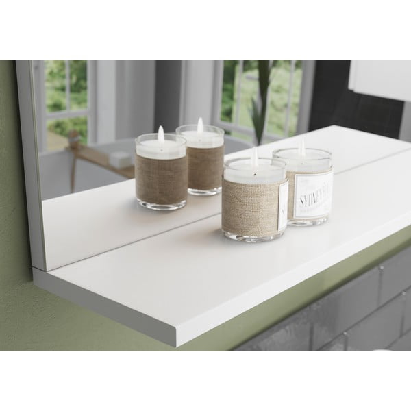 Zidno ogledalo s osvjetljenjem/s policom 76x75 cm – Germania-image-1