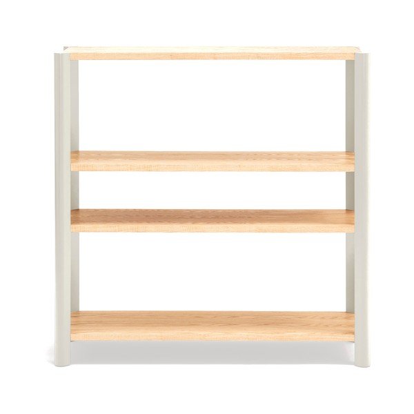 Krem/u svijetloj prirodnoj boji regal u dekoru hrasta 126x128x43 cm Bona – Teulat