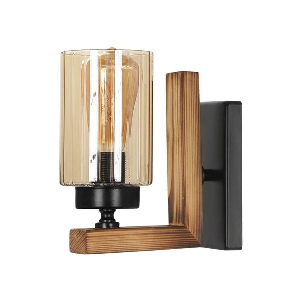 Crna/u prirodnoj boji zidna lampa Linda – Opviq lights