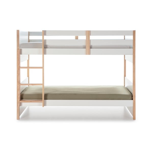 Bijeli dječji krevet na kat od borovine 90x190 cm Kiara - Marckeric-image-3