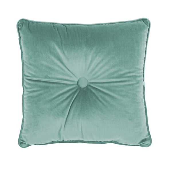 Svjetlozeleni jastuk Tiseco Home Studio Velvet Button, 45 x 45 cm