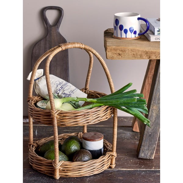 Bijele/plave šalice u setu 3 kom od kamenine 450 ml Linora – Bloomingville-image-3