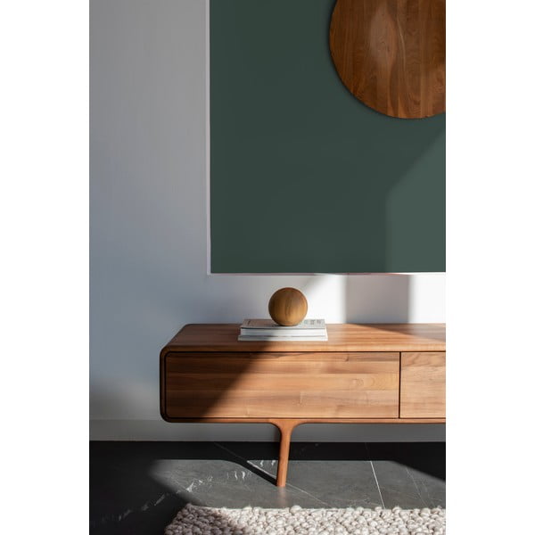 Smeđa TV komoda od punog oraha 220x45x45 cm Fawn – Gazzda-image-3