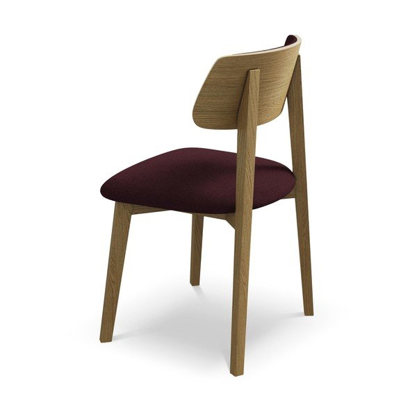 Bordo blagovaonska stolica od masivnog drveta Niu – Makamii-image-3