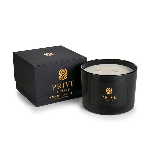 Mirisna svijeća od sojinog voska vrijeme gorenja 35 h Black Wood – Privé Home-image-2