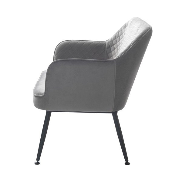 Svijetlo siva baršunasti sofa 129 cm Berrie – Unique Furniture-image-3