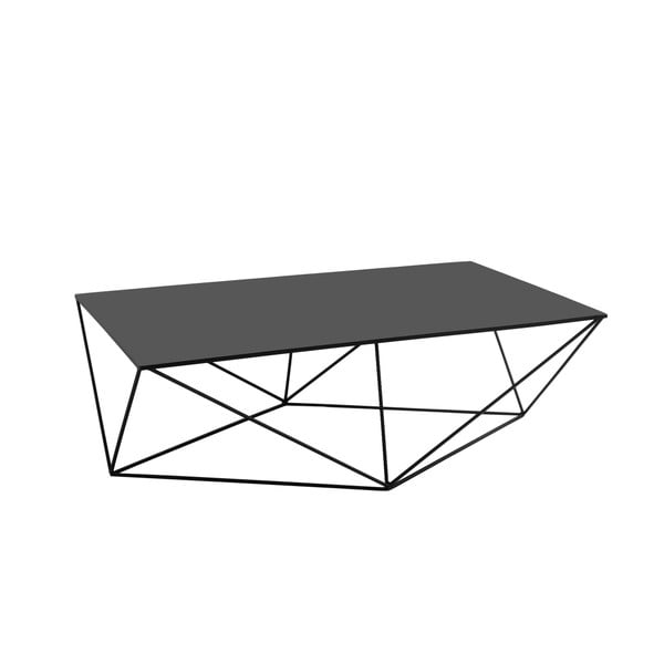 Crni stolić Custom Form Daryl, dužina 140 cm