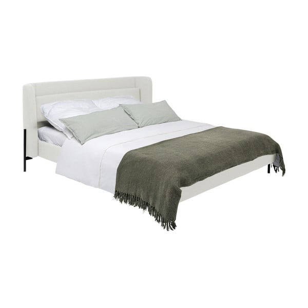 Krem tapecirani bračni krevet 160x200 cm Tivoli – Kare Design