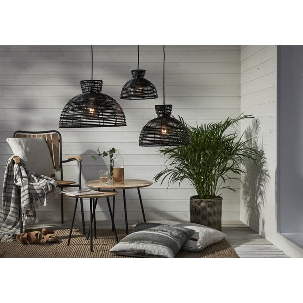 Crno vanjsko sjenilo za stropnu svjetiljku Star Trading Runde, ø 37,5 cm-image-3