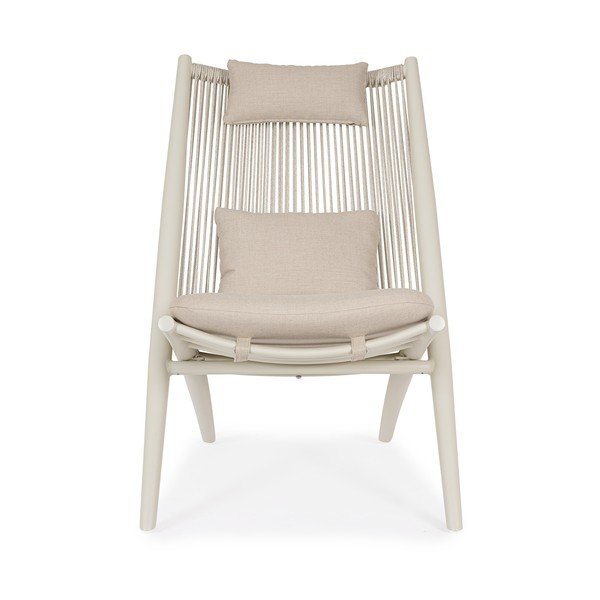 Bež metalna vrtna fotelja Aloha – Bizzotto-image-2