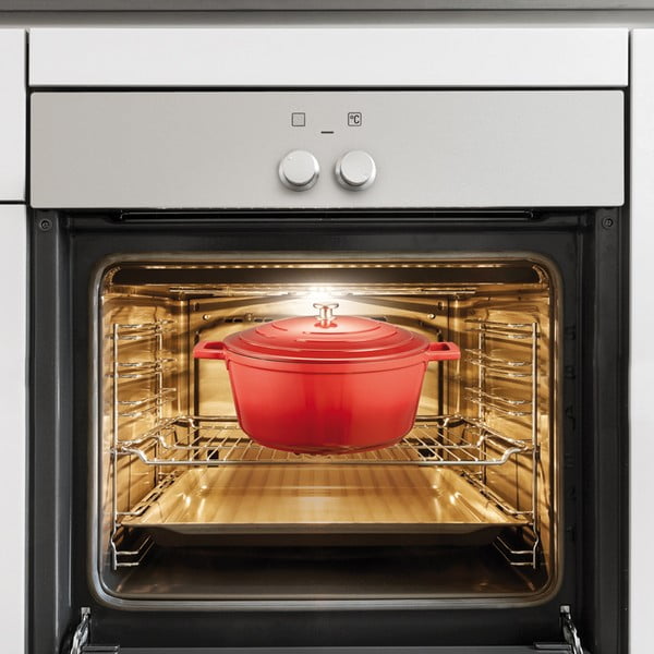 Lonac s poklopcem s neprianjajućom površinom za indukciju 6,8 l Bordeaux - Tescoma-image-1