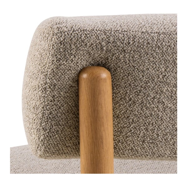 Bež fotelja od bouclé tkanine Burley – Actona-image-3