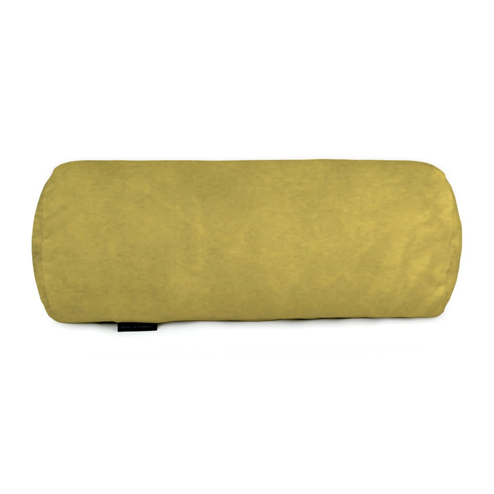 Tamno žuta dekorativna jastučnica Velvet Atelier Tubo, 50 x 20 cm