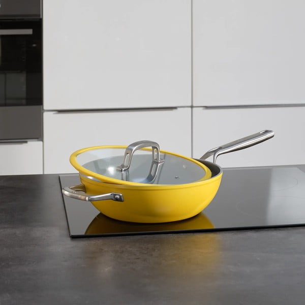 Wok tava s poklopcem/s keramičkim premazom ø 28 cm Meda 3.0 – FABINI-image-1