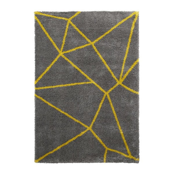 Sivo-žuti tepih Think Rugs Royal Nomadic Grey & Yellow, 160 x 230 cm