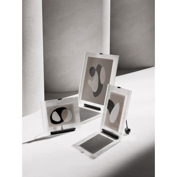 Crni stakleni stojeći okvir 16x20 cm Flute – Umbra-image-3