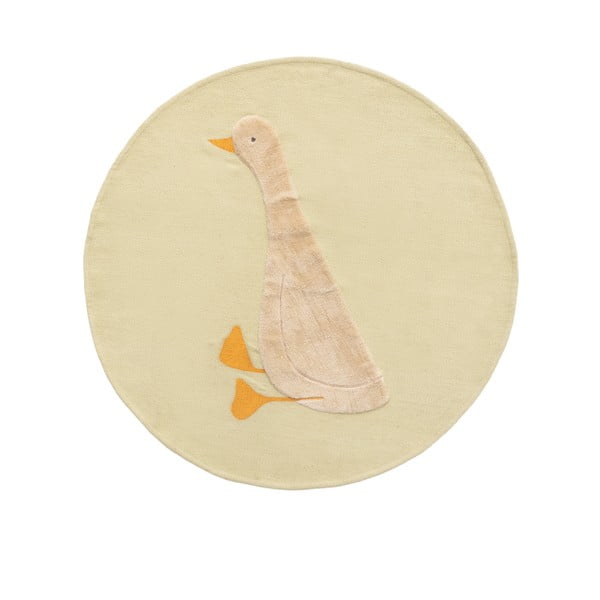 Svijetlo žuti pamučan dječji tepih ø100 cm Milu – Kave Home