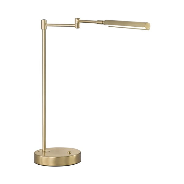 LED stolna lampa u zlatnoj boji s metalnim sjenilom (visina 49 cm) Nami – Fischer & Honsel